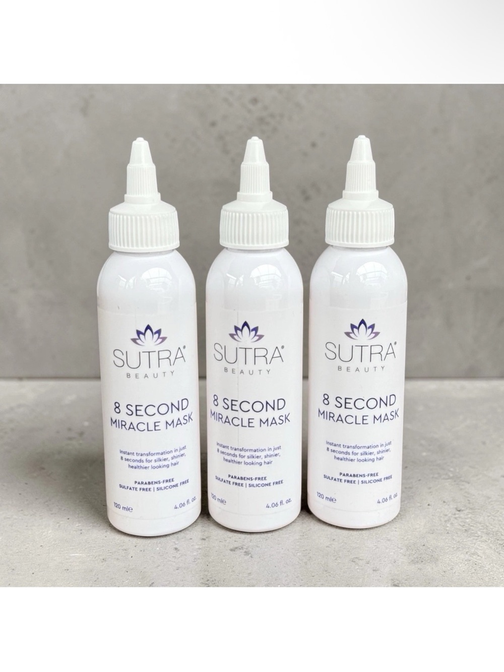 Sutra Beauty 8 Second Miracle Mask 4 oz – Instant Hair Treatment – Lot of 3